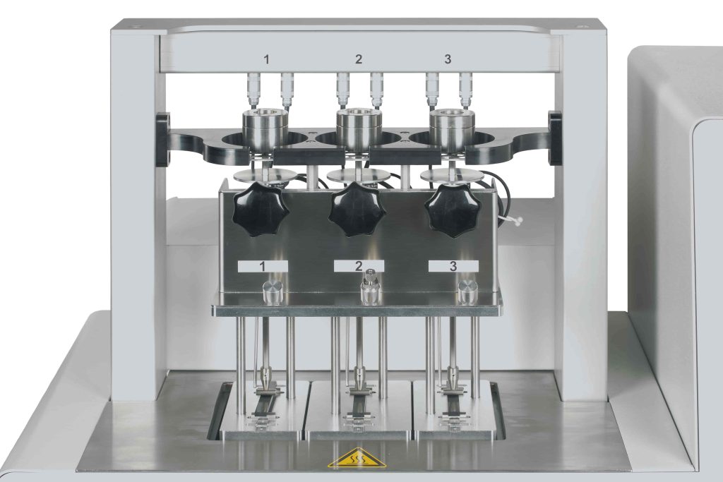 Fotografische Darstellung der Vicat/ DHT-Tester Detailaufnahme